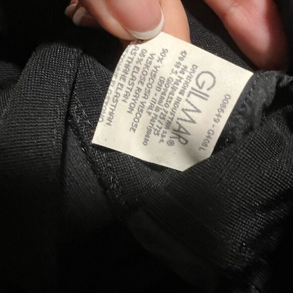 Vintage Gilmar rouched long sleeve Cropped black blazer Lg - Picture 6 of 6